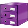 Leitz Click&Store box 3 zásuvky purpurový