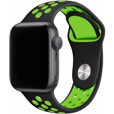 Eternico Sporty na Apple Watch 42 mm/44 mm/45 mm Vibrant Green and Black AET-AWSP-GrBl-42