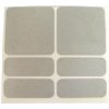 reflexné samolepky ShamanRacing set 6ks strieborné