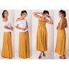 Fashionweek Dlhá letni sukňa z vzdušného materialu MAXI MF5 / M266 Farba: horčicovú, Veľkosť: Universal