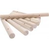 Drevená palica s dierkami 18 cm, 4 ks (Drevená tyč)