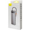 Baseus HUB Metal Gleam Series 11-in-1 Multifunctional (Type-C to 3xUSB3.2/PD 100W/3,5 mm Jack/VGA Full HD 60Hz/2xHDMI 4K/TF+SD card/ RJ45) Space Gray (CAHUB-CT0G)