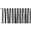 Dekoria Krátky záves na riasiacej páske, biało-grafitowe pionowe pasy, 130 x 40 cm, Quadro, 143-92