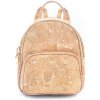 Klasický korkový batôžtek - Natural so zlatými prvkami