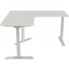 Delso Rohový výškovo nastaviteľný stôl Shaper 140 x 140 cm svetlosivá / biela