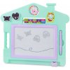 FunPlay B18834 Detská tabuľka na kreslenie DOMČEK s príslušenstvom, 17,8x28cm, mentolová