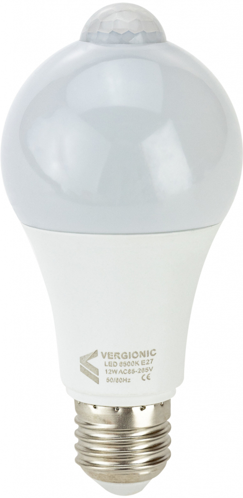 Vergionic 7558 LED žiarovka s pohybovým senzorom 12W, E27, 4000K, 750lm, neutrálna biela