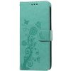 Obal Mezzo Book Xiaomi Redmi 15C/POCO C85 motýle a kvety zelený