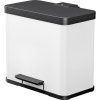 Hailo öko trio plus L 0633-230 odpadkový kôš, 27, ocel, (d x š x v) 470 x 340 x 430 mm, biela, s pedálovým otváraním, 1 ks; 6332300