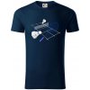 Bedminton - ihrisko - Tričko z organickej bavlny - XL ( Tmavomodrá (veľmi tmavá - skoro čierna) )