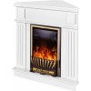 Marina - rohový elektrický krb Artflame bílý s vložkou Meridian