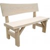 Záhradná lavica drevená JASAN 120 x 40 x 85 cm prírodná