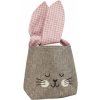Textilomanie Látkový sáčok NATURO v tvare zajačika, 14x14 cm - viac variantov Farba: Ružová