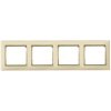 Legrand Valena - Štvornásobný rámik, béžová/zlatý prúžok - 774154