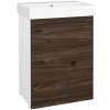 Dreja Skrinka pod umývadlo FLOOR SUD 60 - L01 Biela vysoký lesk / D25 Teak / Pravé
