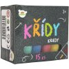 Kriedy farebné chodníkové 15 kusov v krabici