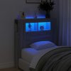 vidaXL Čelo s LED sivý dub sonoma 100x18,5x103,5 cm kompozitné drevo 837335