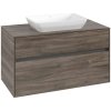 VILLEROY & BOCH Collaro závesná skrinka pod umývadlo na dosku (umývadlo v strede), 2 zásuvky, 1000 x 500 x 548 mm, Stone Oak, C10900RK