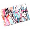 Doska na krájanie zo skla Farebná zebra 80x52 cm
