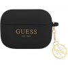 Guess 4G Charm silikónový obal pre AirPods Pro - čierny 3666339039165 - možnosť vrátiť tovar ZADARMO do 30tich dní