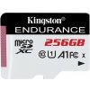 256 GB . microSDXC karta Kingston High Endurance Class 10 UHS-I U1 (r95MB/s, w45MB/s) bez adaptéra SDCE/256GB