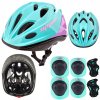 Detská cyklistická prilba s nastavením + Sada chráničov na skateboard, veľkosť S