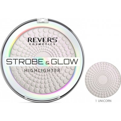Revers Strobe & Glow Highlighter rozjasňující púder 01 Unicorn 8 g