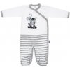 Dojčenský bavlnený overal New Baby Zebra exclusive Biela 74 (6-9m)