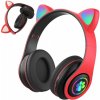 Bezdrôtové slúchadlá pre deti Cat Ears-Červená