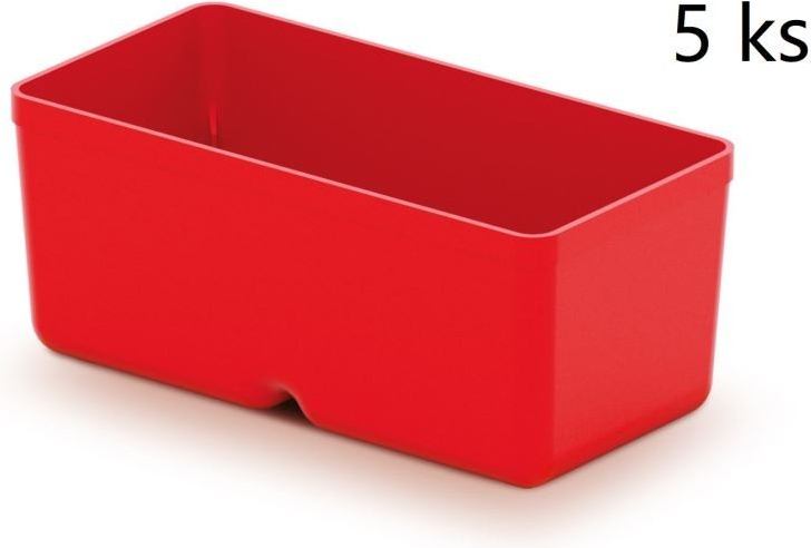 PlasticFuture Set 5 Unite box 11x5,5x13,2 cm červený