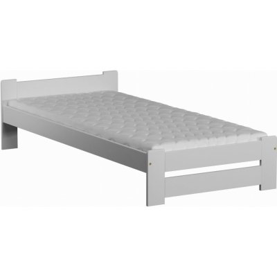 ImportWorld Dřevěná postel Viktor 90x200 + rošt ZDARMA (Barva dřeva: Bílá)