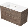 INTEDOOR Kúpeľ.skriňa+umývadlo BEE, úchyt chróm, 2 zás., š. 101 cm, dub Welling.