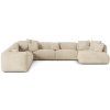 Micadoni Modulárna sedačka Martina, 6-miestna, ľavý roh – svetlá béžová