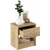KONDELA Nea 2 New nočný stolík dub artisan