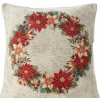 EUROFIRANY VIANOČNÁ GOBELÍNOVÁ DEKORAČNÁ OBLIEČKA NA VANKÚŠ RIM 45X45 CM VZOROVANÁ
