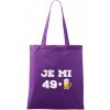Je mi 50 pivo - Taška bavlnená - 42 x 38 cm ( Fialová )