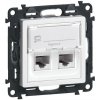 LEGRAND Legrand 75C5UB2 - Zásuvka dátová VALENA LIFE 2xRJ45 class 5E UTP biela SM755B2 + záruka 3 roky zadarmo + záruka 3 roky zadarmo