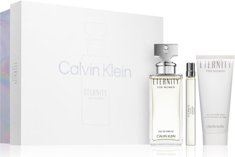 Calvin Klein Eternity parfumovaná voda 100 ml + telové mlieko 100 ml + parfumovaná voda cestovné balenie 10 ml