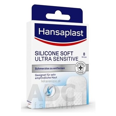 Hansaplast SILICONE SOFT ULTRA SENSITIVE náplasť 8 ks