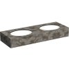 Kompaktná doska pod umývadlo s dvoma umývadlami Intedoor TRENTA Compact imitácia bridlice 120 cm až 160 cm x 50 cm S výrezom