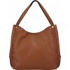 Dámska kožená kabelka cez plece svetlohnedá - ItalY Evelyn hnedá