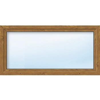 ARON Plastové okno jednokrídlové Basic biele/zlatý dub 1200 x 500 mm DIN pravé