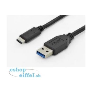 Assmann AK-300136-010-S USB 3.0, USB A M (plug)/USB C M (plug), 1m, černý