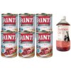 Rinti Kennerfleisch Junior Rind mokré krmivo pre psov - hovädzie mäso 6x400g + LAB V Lososový olej pre psov a mačky 1000ml