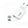WG - Sieťová nabíjačka 2x USB, 1x USB-C PD 20W + 1x USB-A QC3.0 18W, white