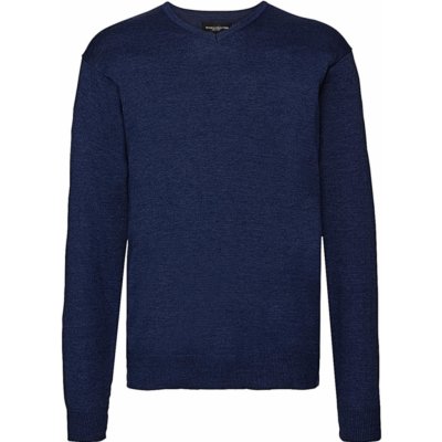 Russel V-Neck sveter pletený modrý