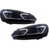KITT LED Headlights suitable for VW Golf 6 VI (2008-2013) With Facelift G7.5 Look Silver Flowing Dynamic Sequential Turning Lights