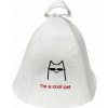 EVEI Klobúk do sauny „COOL CAT“, biely