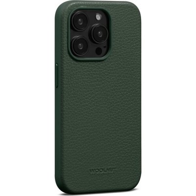 Woolnut kožený iPhone 15 Pro tmavo zelené