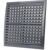 Plastová vetracia mriežka s mechanicky ovládanou žalúziou Dalap GP 150x150 RNP ASA, šedá